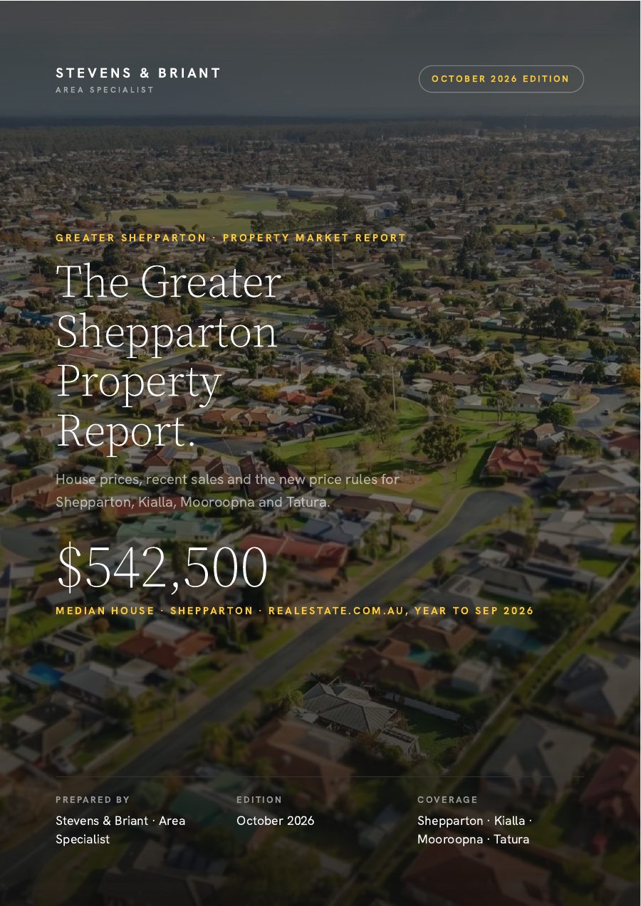 Cover of the October 2026 Greater Shepparton Property Report